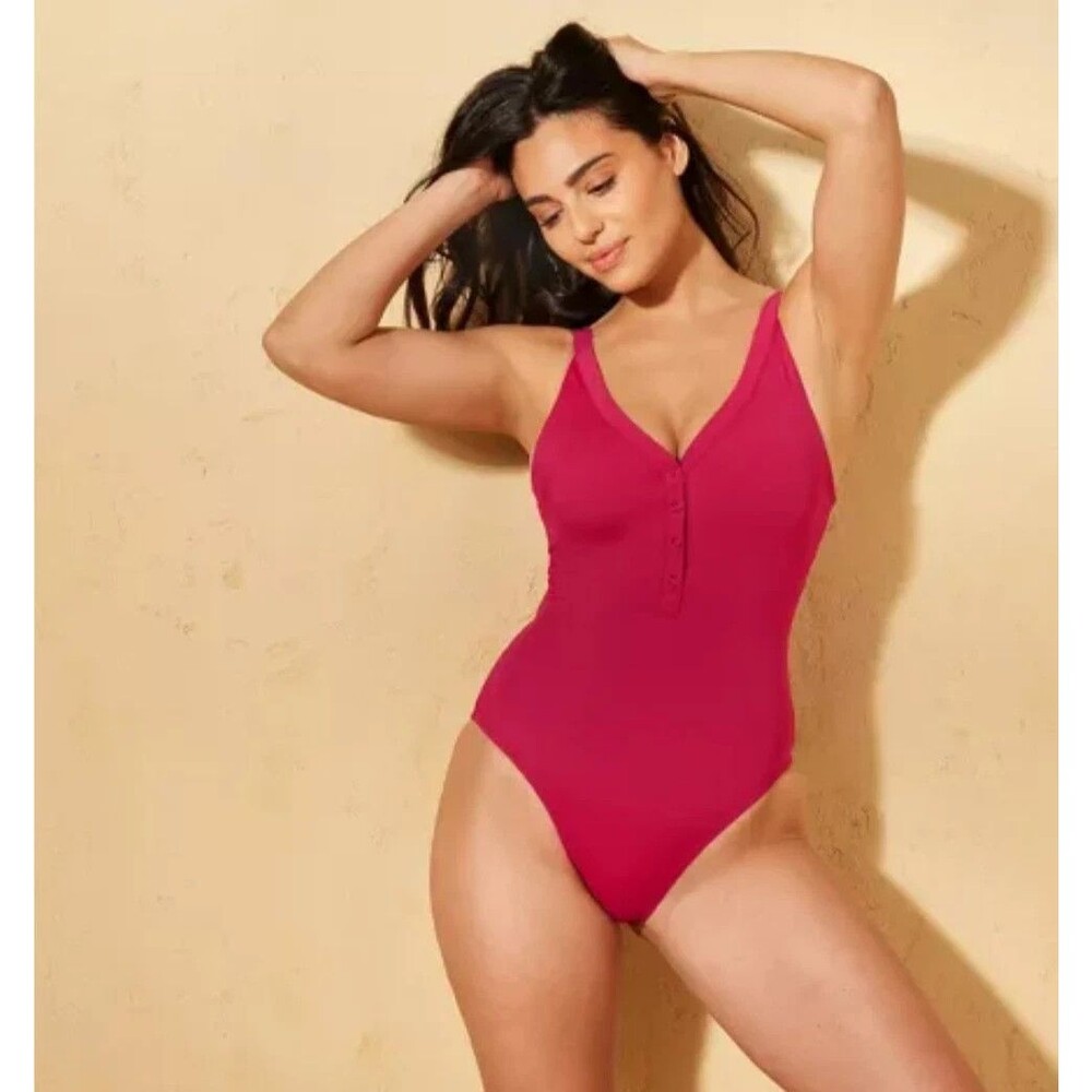 Andie Swim Women's Ipanema One Piece Swimsuit Pink Granita M NWOT